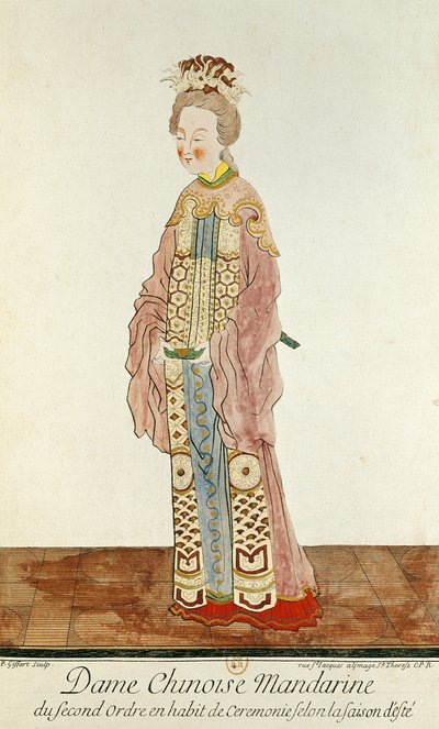 Portrait of a Mandarin Woman of the Second Order Wearing a Summer Ceremonial Costume, from 